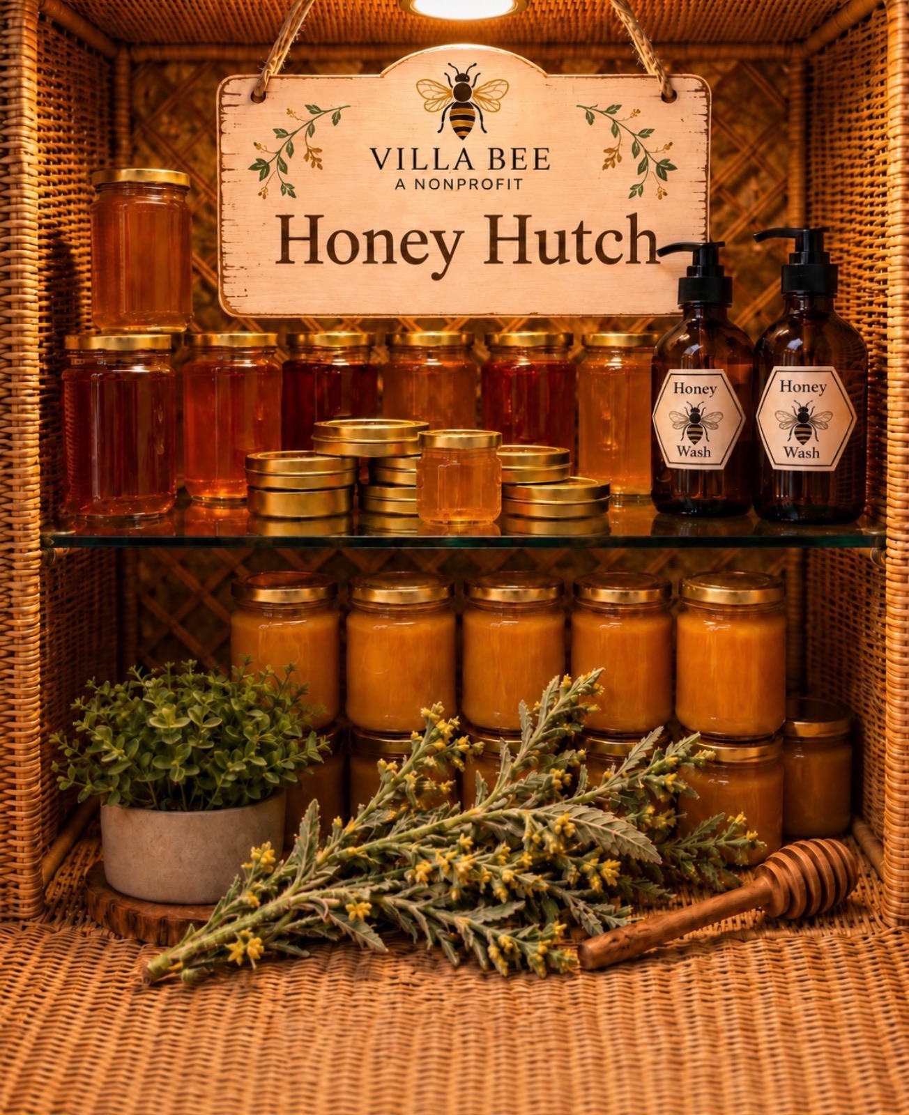 The Villa Bee Honey Hutch