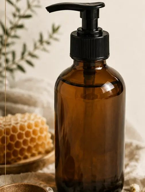 A jar of Villa Bee Honey Wash