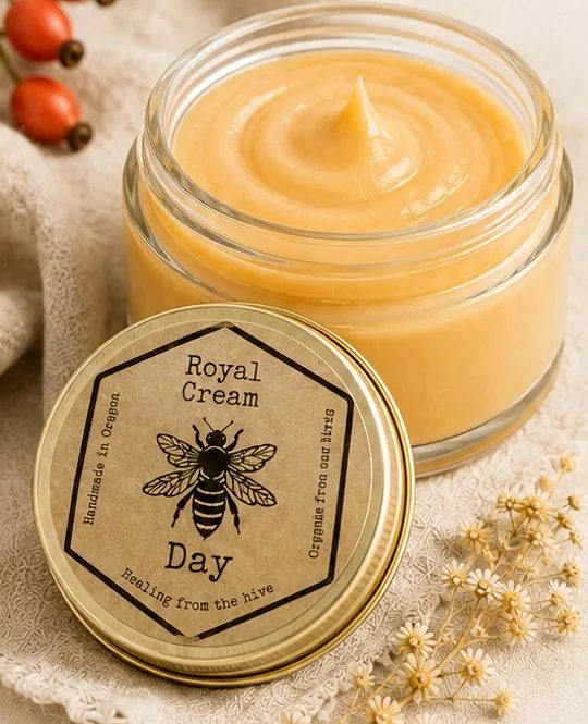 A jar of Villa Bee Royal Cream Day