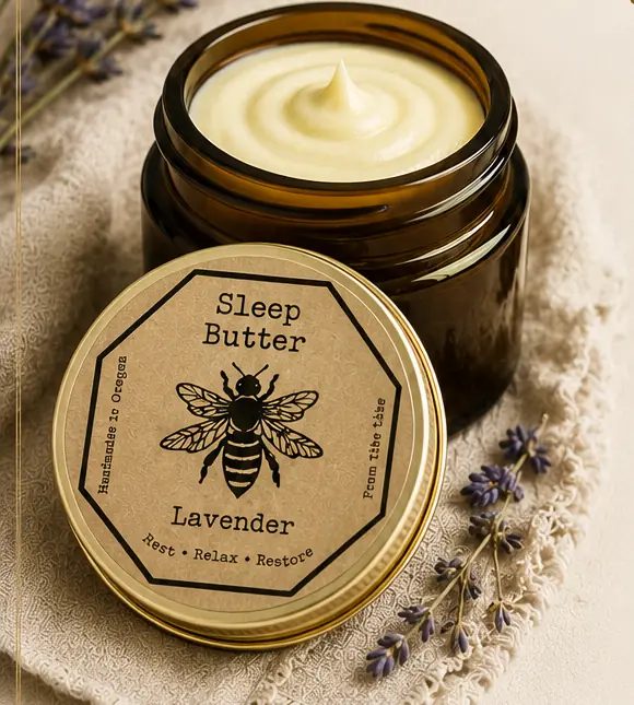 A jar of Villa Bee Sleep Bee